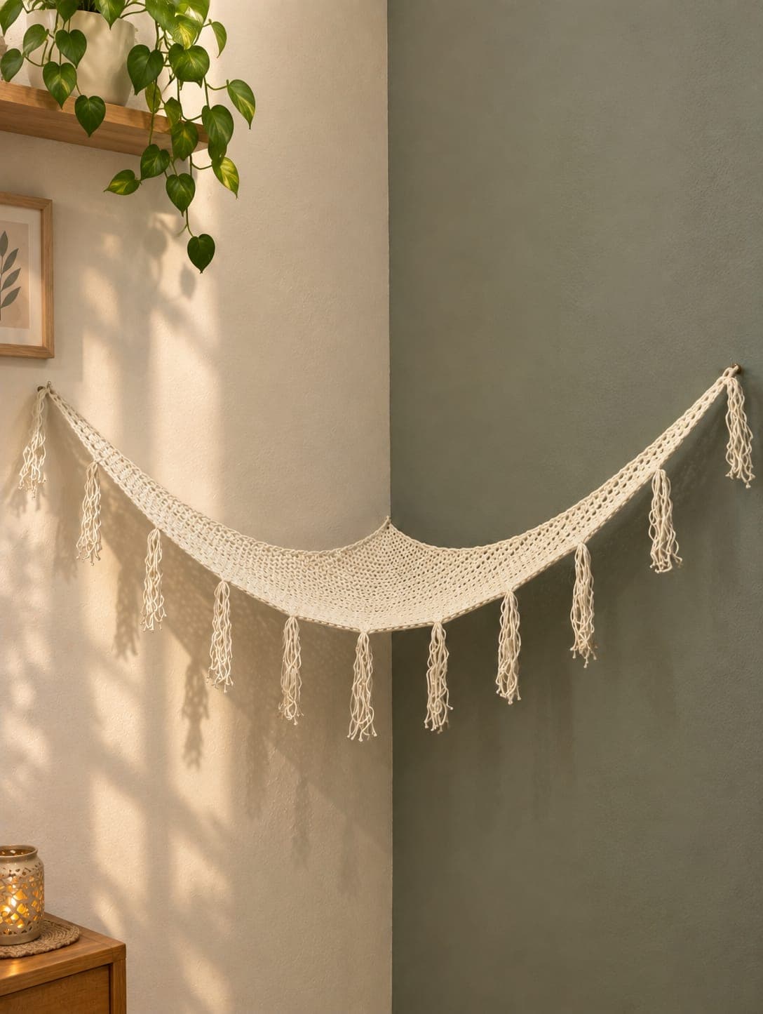Handmade Plushie Hammock | Hanging Soft Toy Storage Net | Room Decor